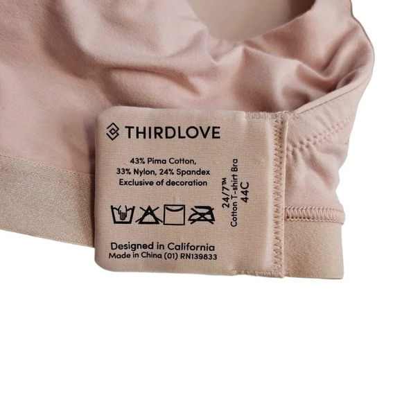 Third Love 24/7 Cotton T-Shirt Bra Size 44C - Picture 3 of 7